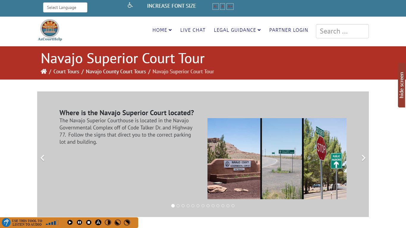 Navajo Superior Court Tour - AzCourtHelp